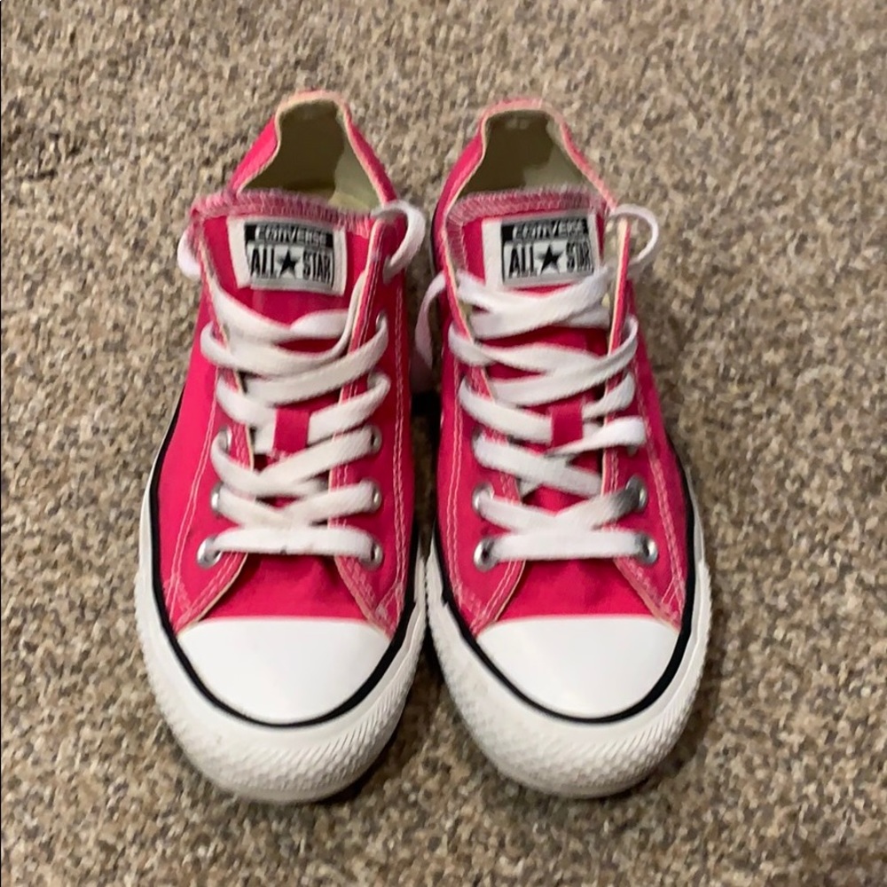 Pink converse shoes